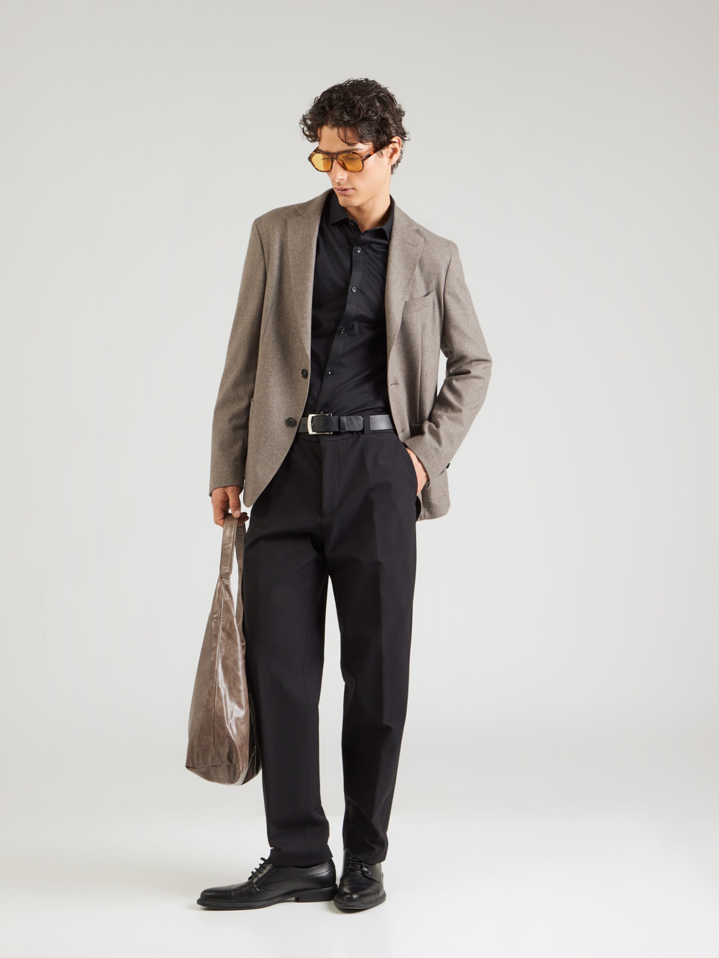 BOSS Пиджак 'P-Hanry-244' Regular fit в темно-бежевом цвете — фото 4