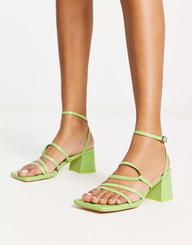 

Public Desire Dayla мятные лакированные туфли на среднем каблуке