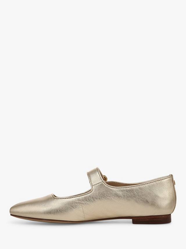 Мэри Джейнс Michaela из металлизированной кожи Sam Edelman, Gold — фото 3