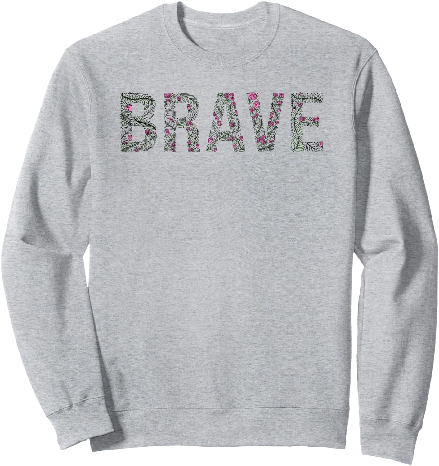 

Толстовка с цветочным рисунком и надписью Brave Trendy Apparel, серый