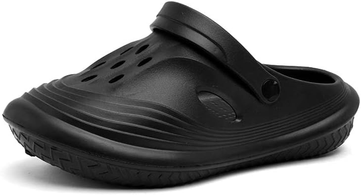 

Мужские садовые сабо, дизайн в форме летающей тарелки, толстая подошва, легкий материал EVA, мягкие и дышащие, противоскользящие и износостойкие, модные пляжные сандалии, повседневные сандалии для двойного использования Vtiao, черный