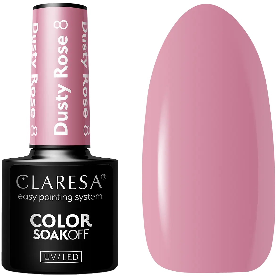 

Гибридный лак для ногтей 8 Claresa Dusty Rose, 5 гр