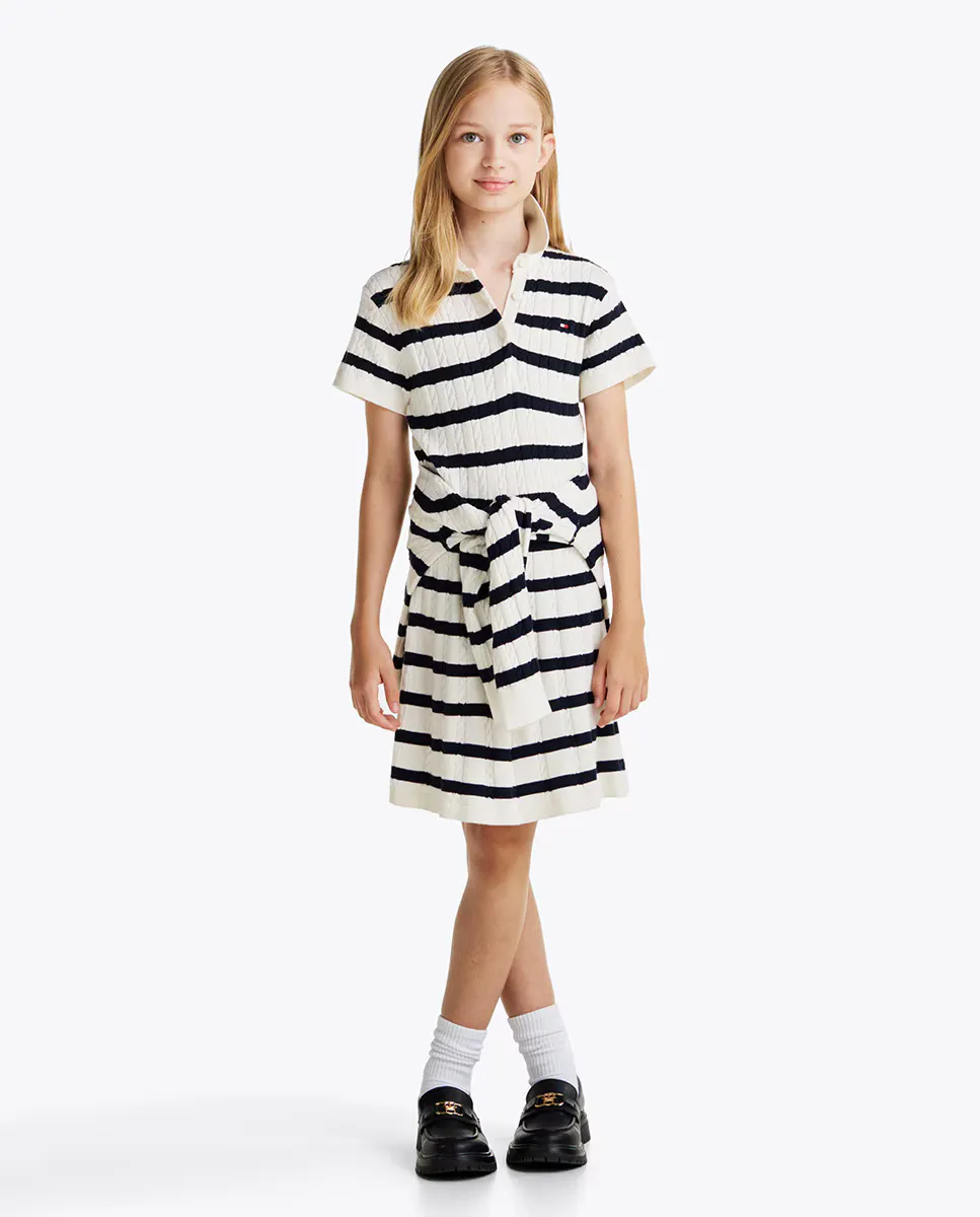 

Платье в стиле поло с короткими рукавами, принт Tommy Hilfiger, белый