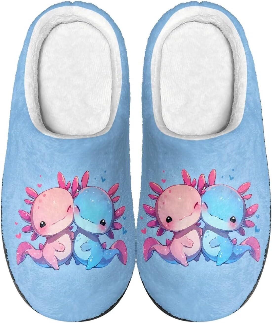 

Тапочки с животным принтом для мужчин и женщин, противоскользящие, с закрытым носком, мягкие, для дома и улицы Baxinh, синий