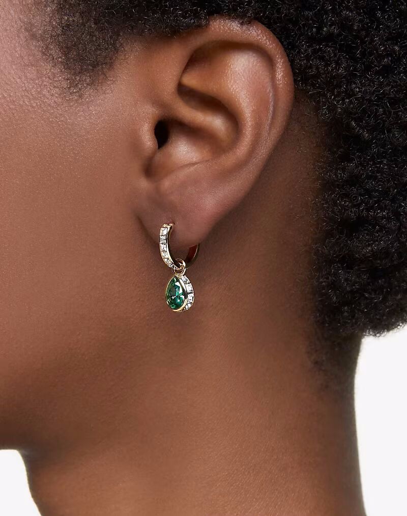 

Серьги-подвески Stilla, огранка, зеленые, позолоченные в зеленом цвете Swarovski