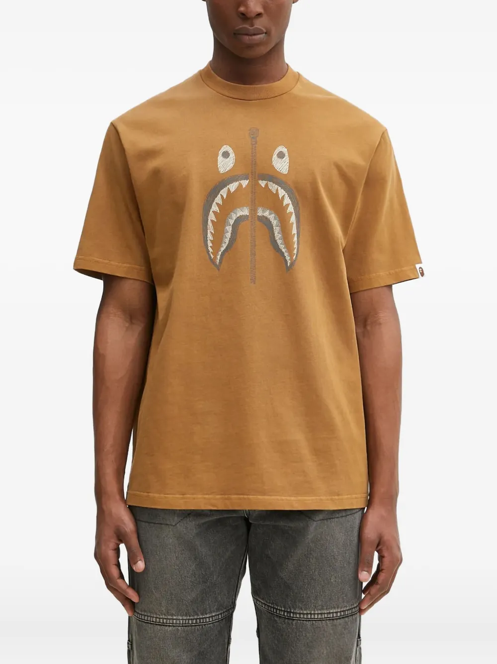 

Футболка с принтом A BATHING APE, коричневый