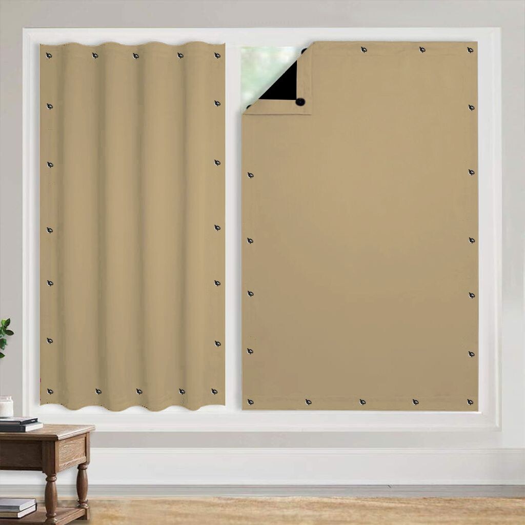 

130x200 см затемняющие шторы с присосками, теплоизолированные оконные шторы, шторы для гостиной, спальни, серые lapamax