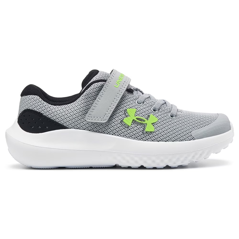 Детская беговая обувь surge 4 little kid от Under Armour, grey/green — фото 2