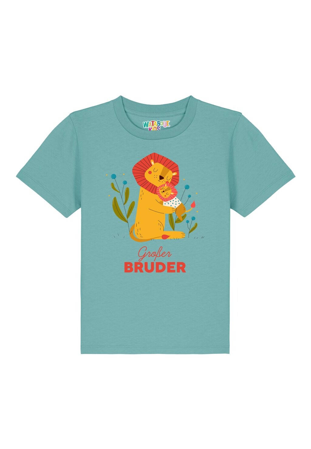 

Футболка с принтом LÖWEN GROSSER BRUDER Watapparel, цвет teal monstera