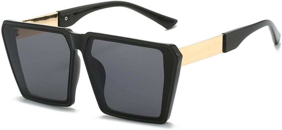 

Большие квадратные солнцезащитные очки для женщин, модные цельные солнцезащитные очки в стиле панк, солнцезащитные очки UV400 для улицы и путешествий, мужские очки MTZJH, Black