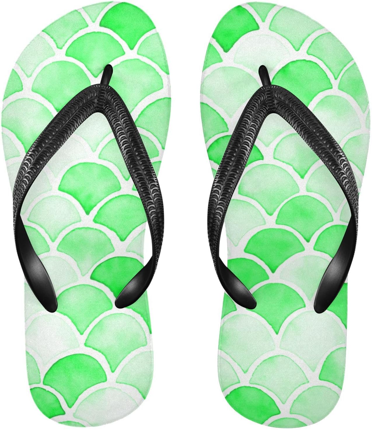 

Женские и мужские сандалии SPRIPORT Mermaid Slim с мягкой подошвой, удобные повседневные вьетнамки с амортизацией и противоскользящей резиновой подошвой, для отдыха на пляже и прогулок летом, зеленый
