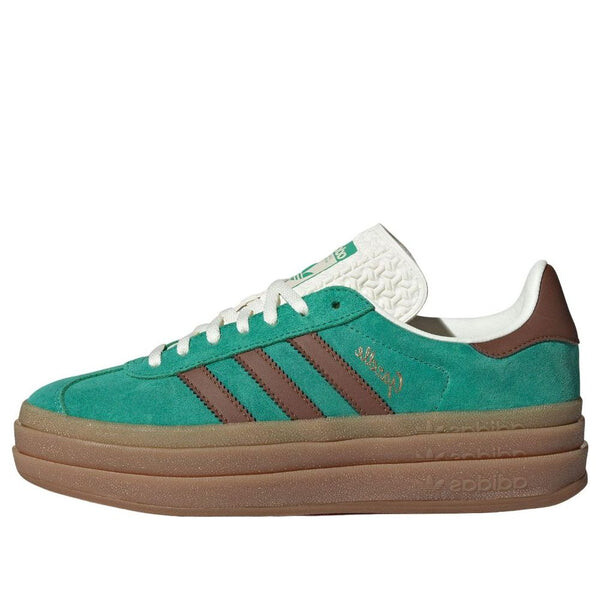 Кроссовки gazelle bold 'green brown' Adidas, зеленый