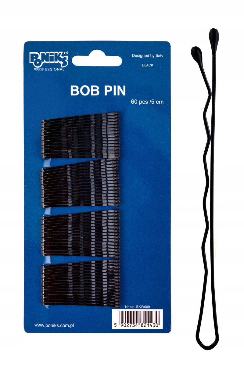 

Заколки для волос Ponik'S парикмахерские черные, 60 шт, 5 см Poniks