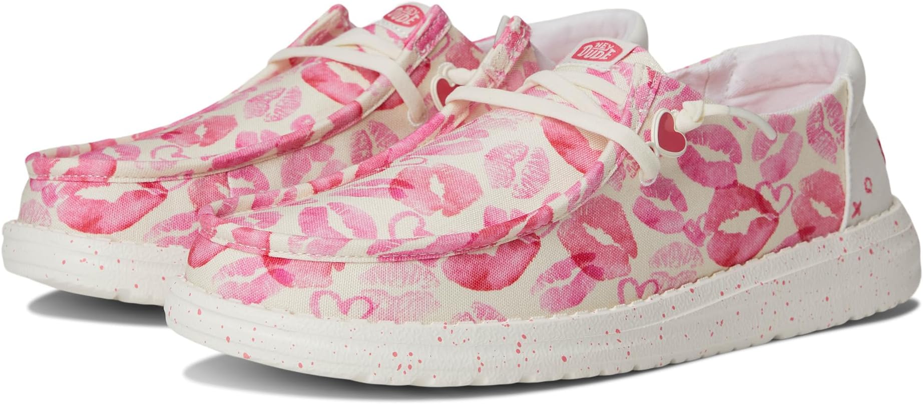 Лоферы Hey Dude Wendy Kisses, Pink/White