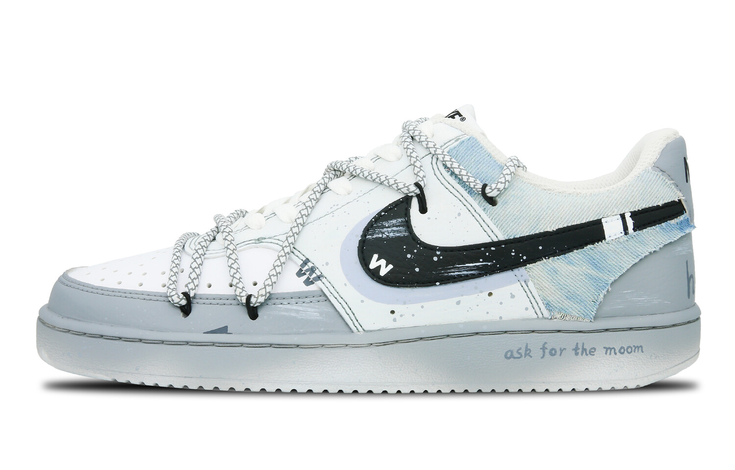 

Кроссовки Nike Court Vision 1 Skateboarding Shoes Women's Low-top Blue, серый