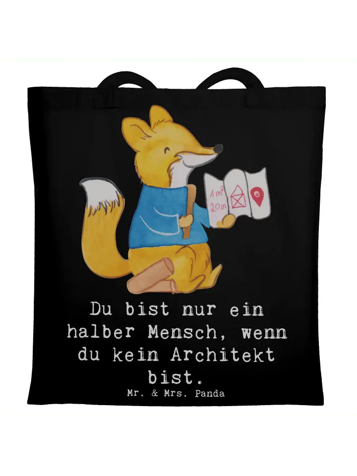 

Сумка для переноски Mr & Mrs Panda Architekt Herz, черный