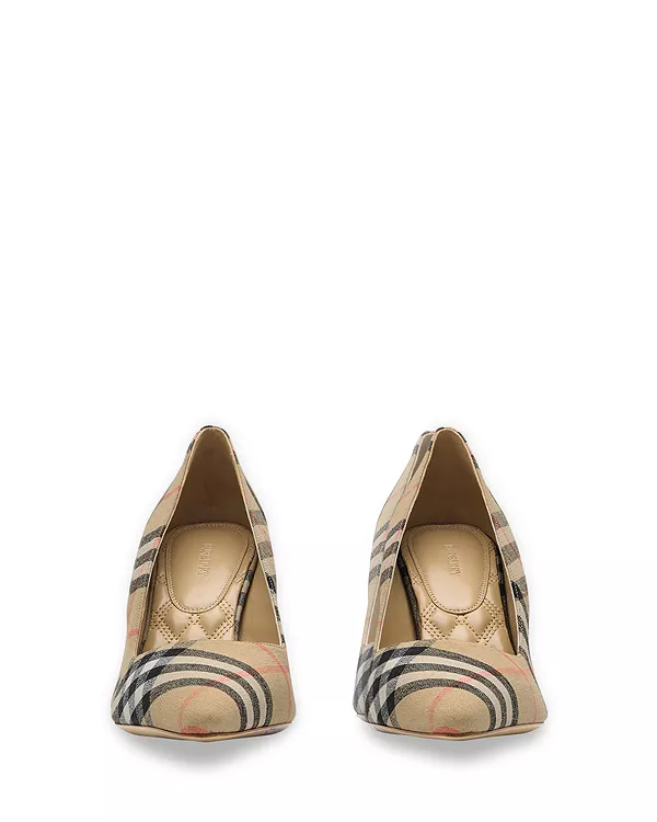 Женские туфли-лодочки Burberry, бежевый — фото 4