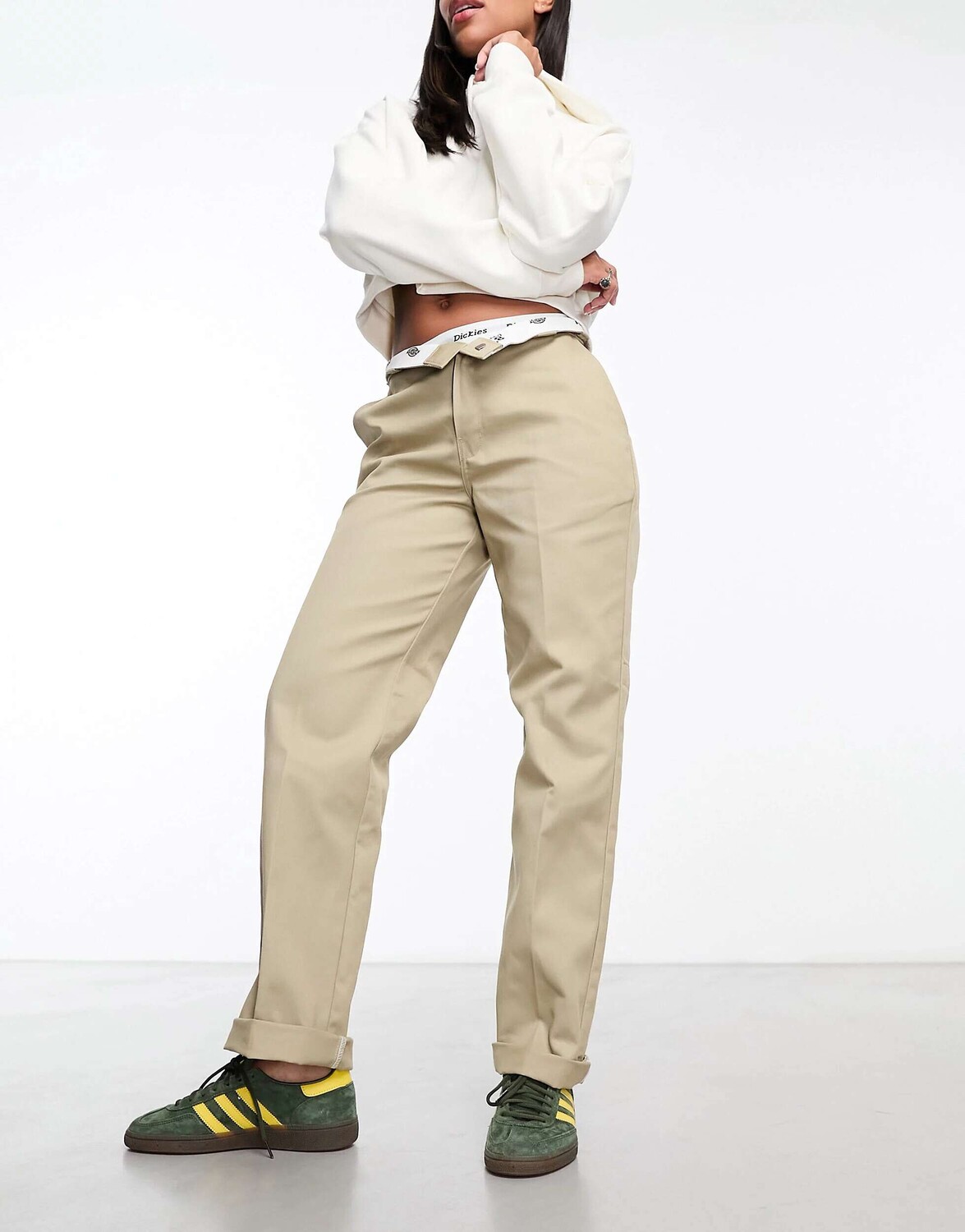 

Бежевые рабочие брюки Dickies 874