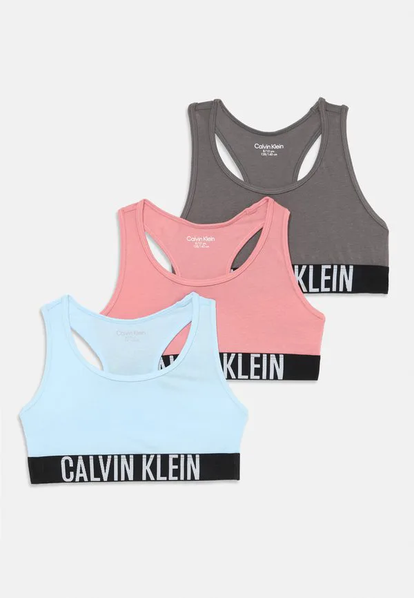 3 бюстгальтера в упаковке Calvin Klein Underwear, Brandied Apricot/Rain Dance/Granite Grey