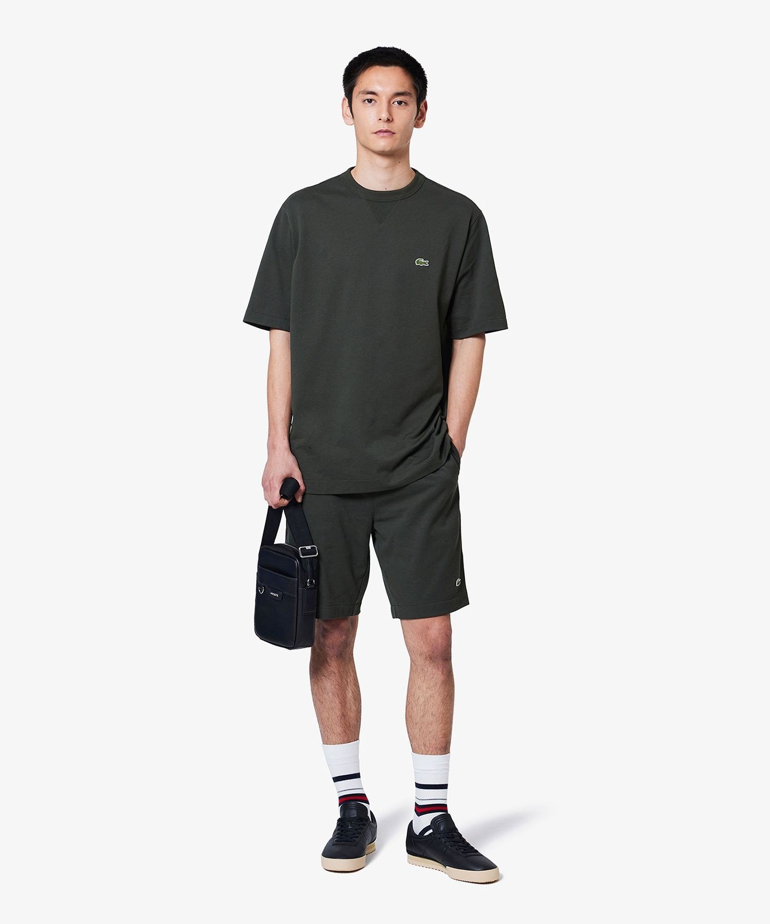 Полосатые носки из шерстяной смеси LACOSTE, White x Navy — фото 3