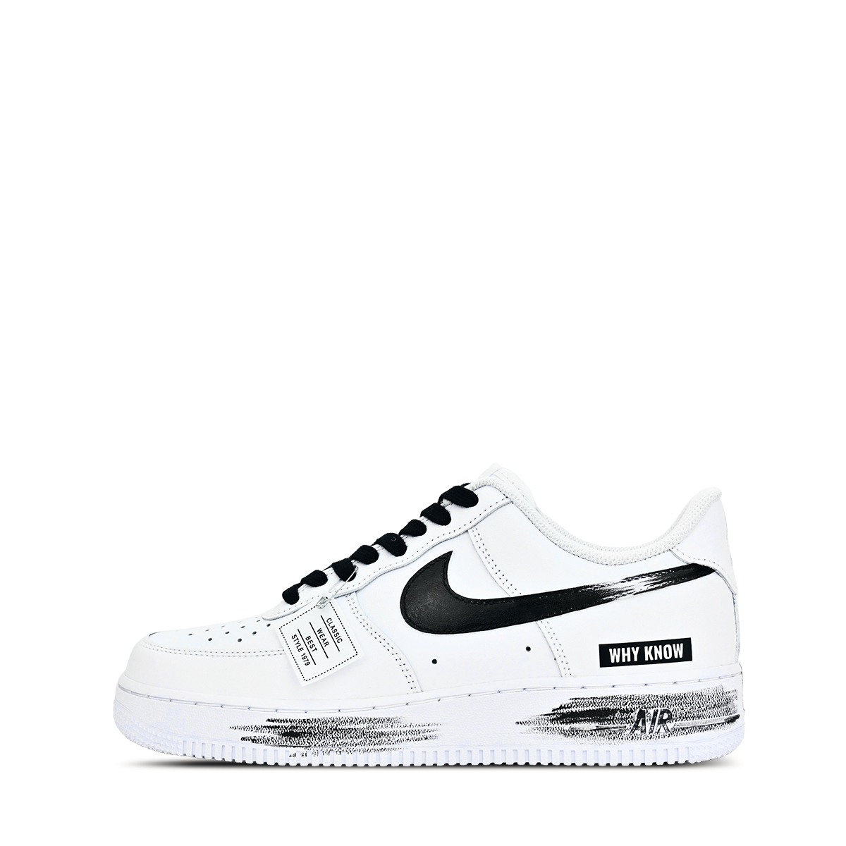 

Nike Кроссовки Air Force 1 07 с антискользящей амортизацией, износостойкие, низкие, для скейтбординга, мужские, черно-белые