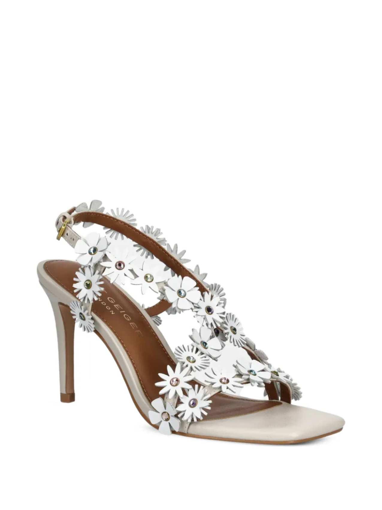 Туфли-лодочки с цветочной аппликацией Kurt Geiger London, белый — фото 2