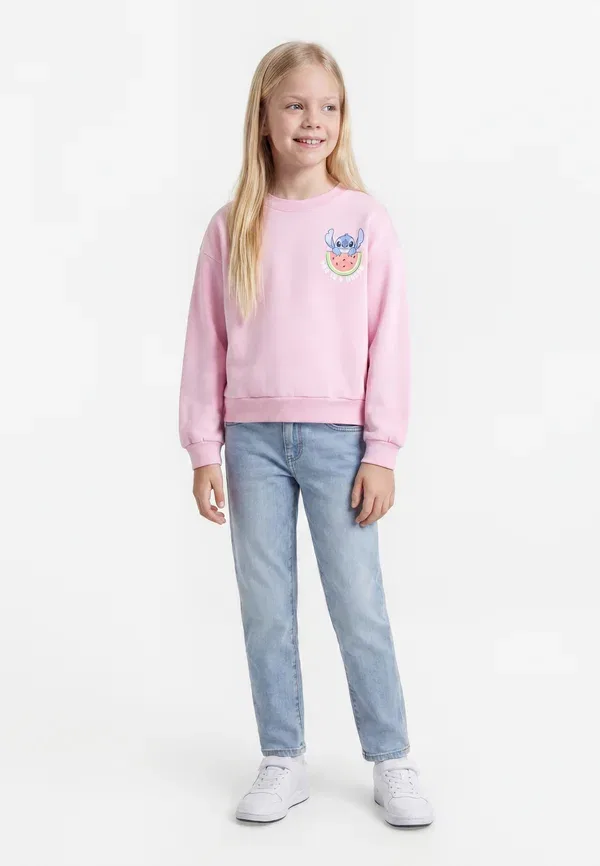 Свитшот с вставками Stitch wedge crew Gap, примула розовый