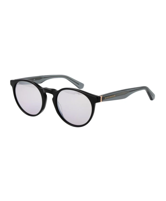 

Черные круглые солнцезащитные очки с зеркальными линзами Scotch & Soda, черный