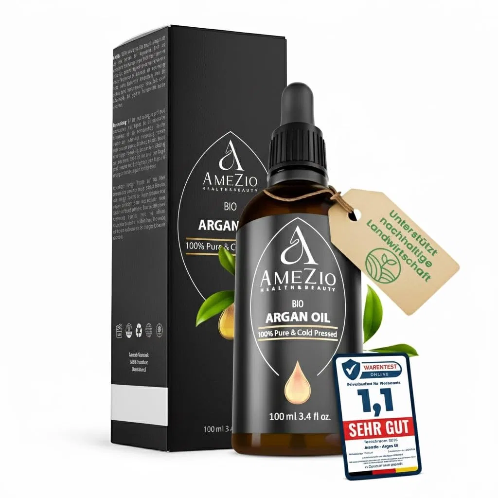 Органическое аргановое масло холодного отжима, 100 мл Amezio Health & Beauty, Argan Oil