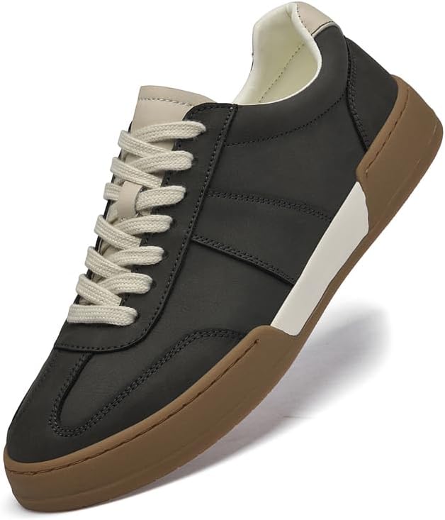 

Мужские модные повседневные кроссовки из коровьей кожи, легкие, дышащие, противоскользящие беговые кроссовки Meixi Mobile, серый