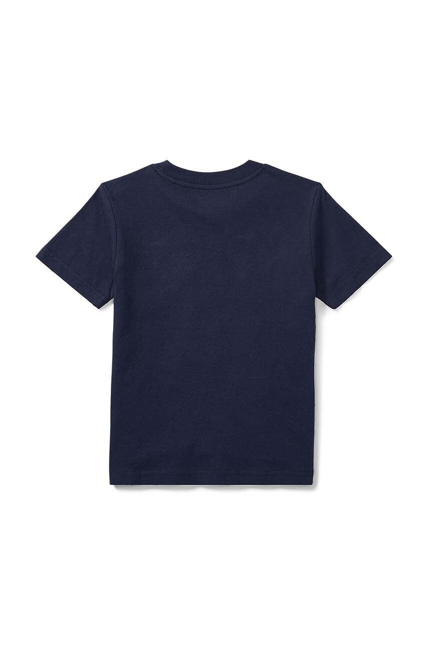 Детская хлопковая футболка Polo Ralph Lauren, темно-синий — фото 3