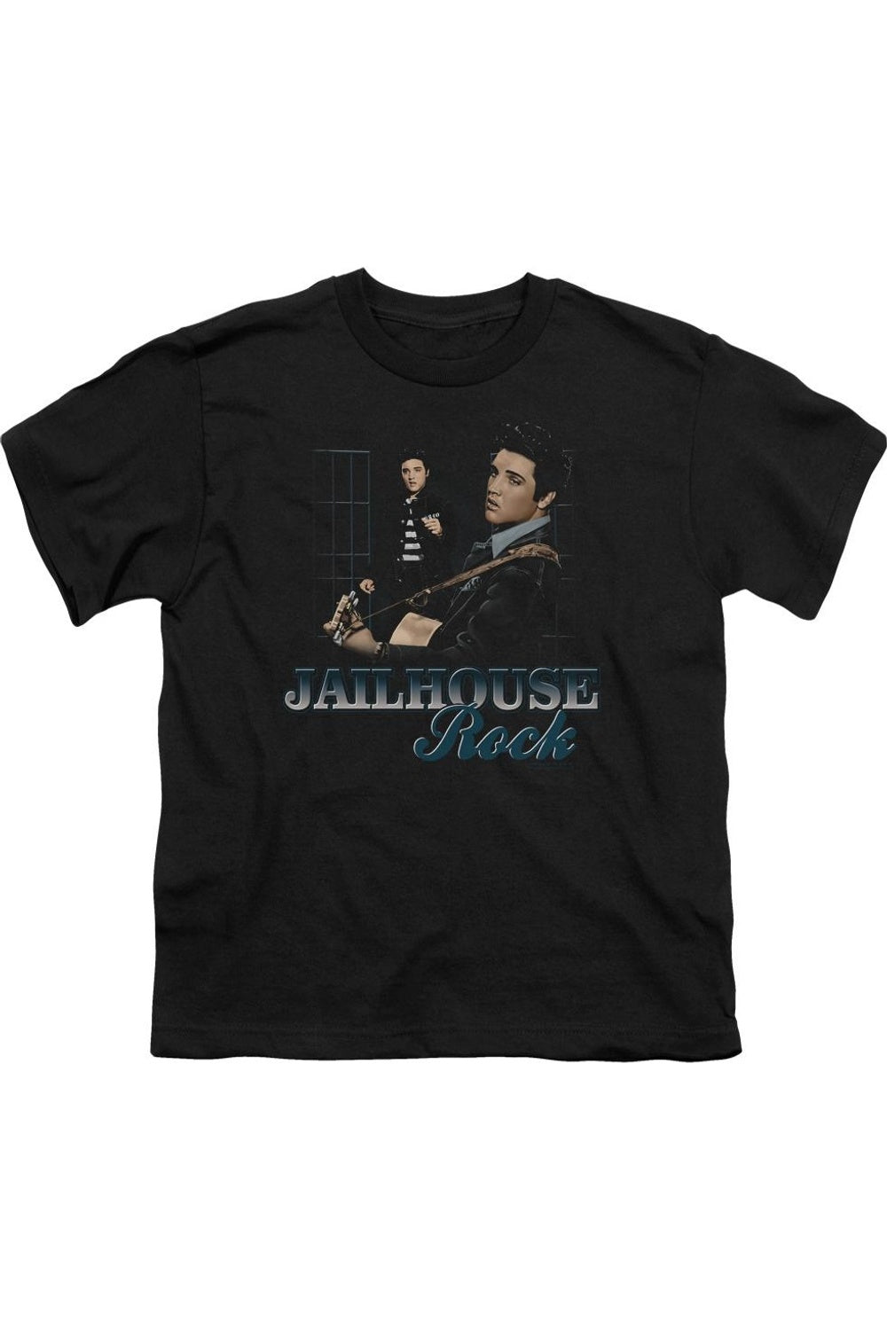 

Футболка с коротким рукавом Jailhouse Rock для детей Elvis Presley Gildan, черный