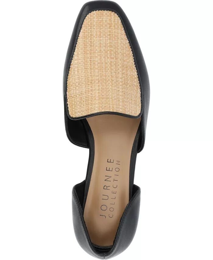 Женские мокасины Kennza Cut Out Slip On Journee Collection, черный — фото 4