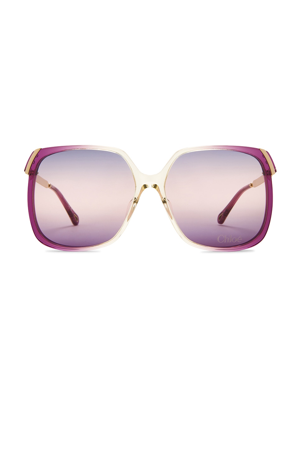 

Квадратные солнцезащитные очки Chloe, burgundy, gold & violet
