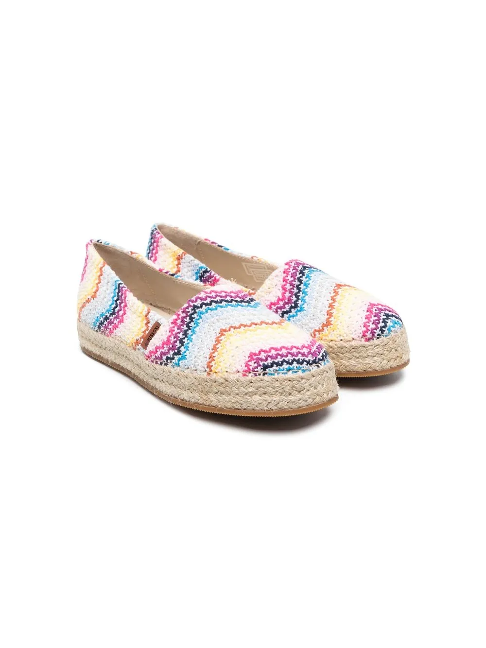 

Эспадрильи с узором зигзаг Missoni Kids, желтый