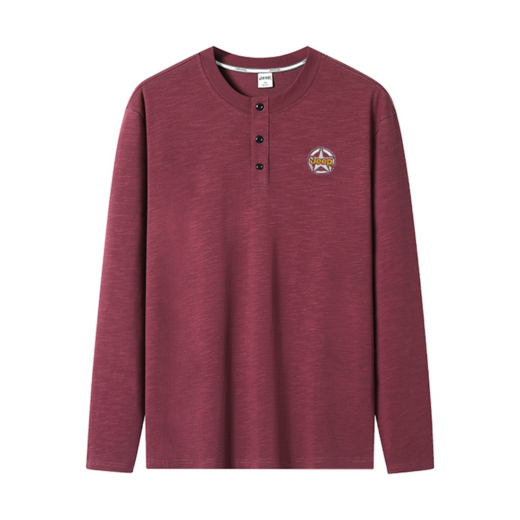 

Футболка мужская Henry Collar Moderate Straight Fit Jeep, maroon