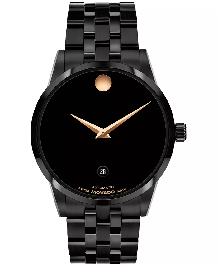 

Мужские часы Museum Classic Swiss Automatic Black PVD, 40 мм Movado