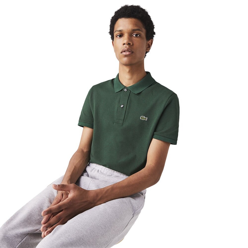 

Поло с коротким рукавом Lacoste Slim Fit Petit Piqué, зеленый