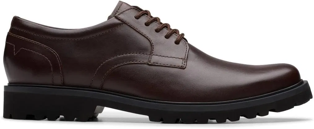 Мужские туфли Clarks Berwick на шнуровке, Black (Black Leather)