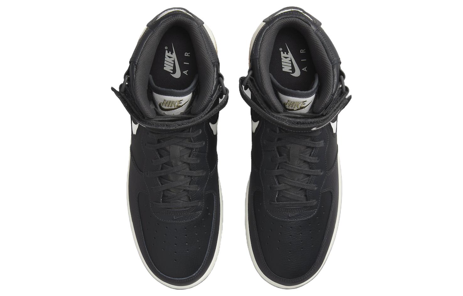 Nike Air Force 1 Mid Black White — фото 4