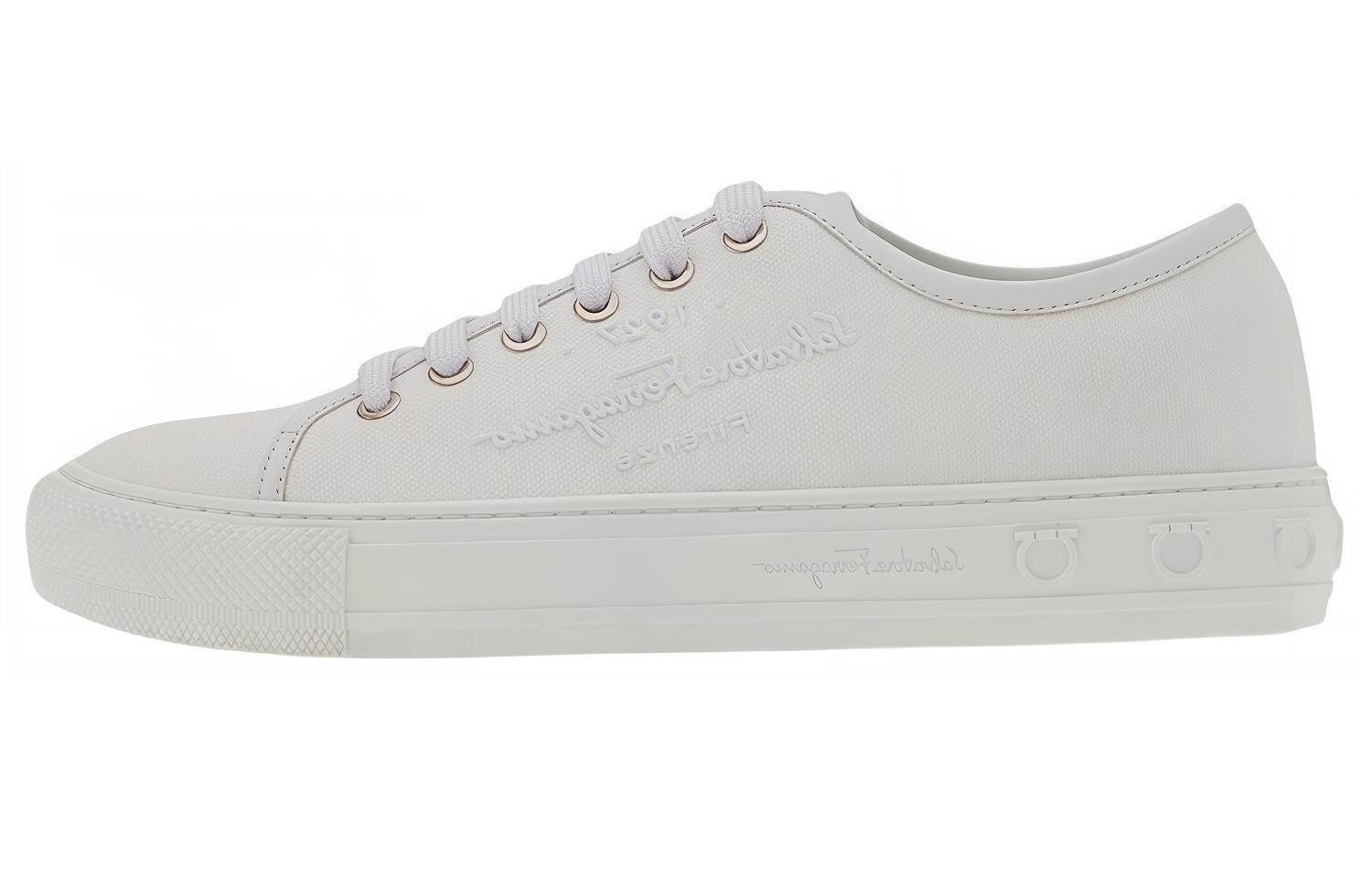 

Кеды женские низкие белые Ferragamo