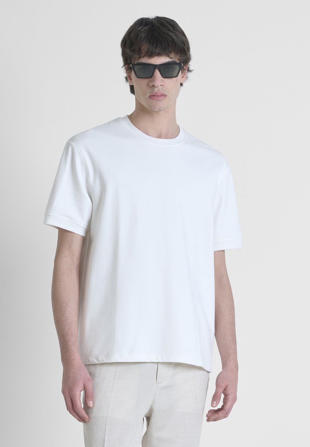 

Базовая футболка RELAXED FIT WITH FOAM LOGO Antony Morato, бежевый