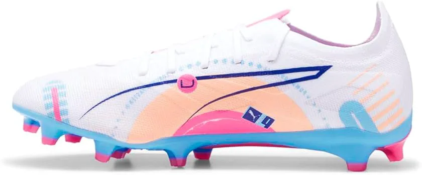 Футбольные бутсы Puma Men's Ultra 5 Match для твердого и искусственного покрытия, белый — фото 2