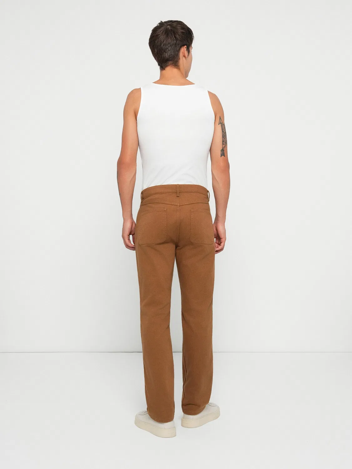 Брюки Gap Regular, коричневые — фото 3