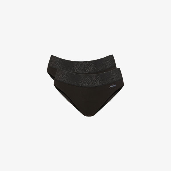 

Tai Period Pants трусы средней посадки из эластичной ткани с фирменным принтом, набор из двух штук Sloggi, черный