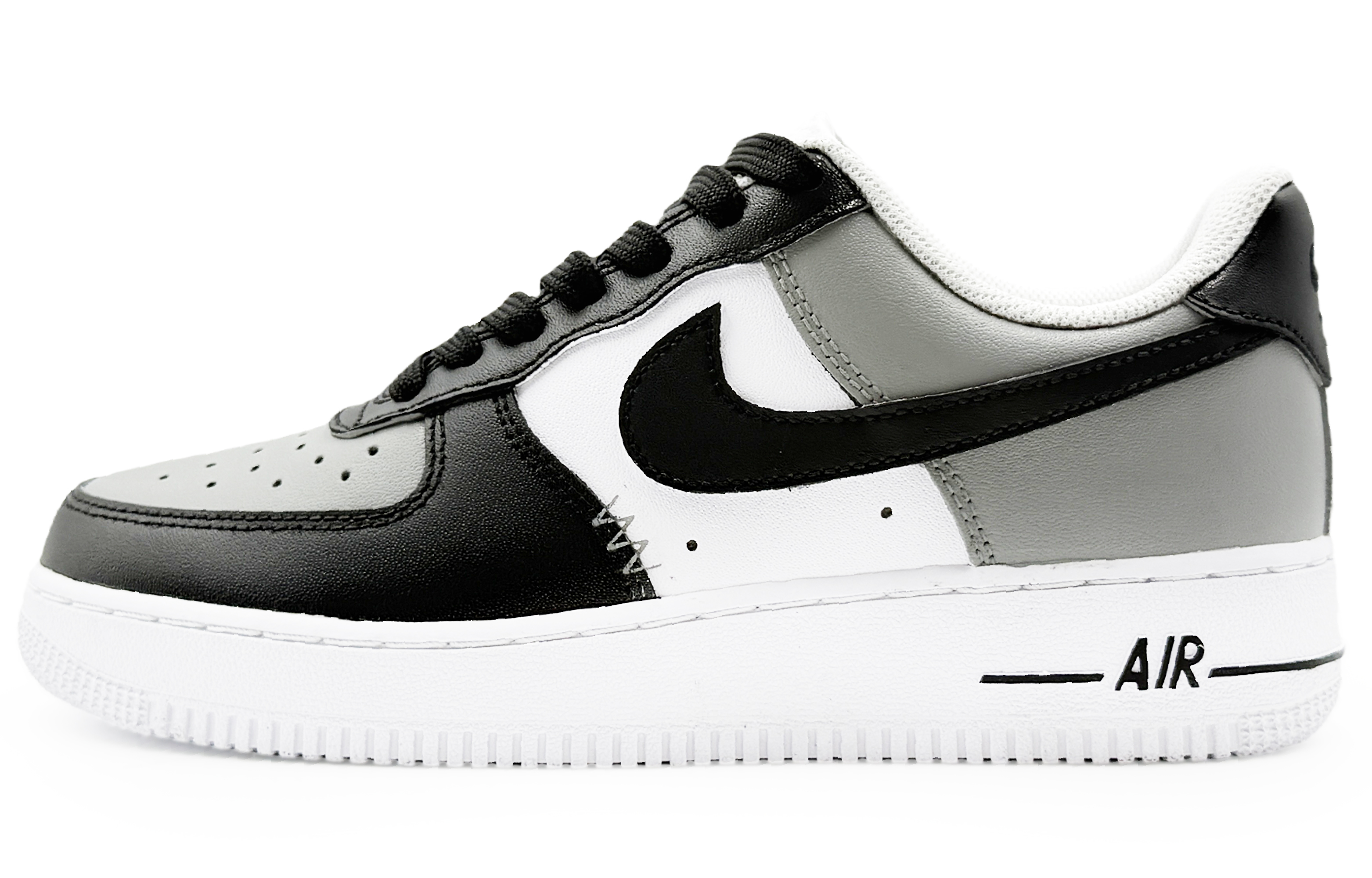 

Nike Кроссовки Air Force 1 07, износостойкие, низкие, для скейтбординга, мужские, черные, белые, серые