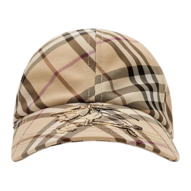 

Burberry Кепка с изогнутым козырьком и детализированной вышивкой, Snowflake Stone Color