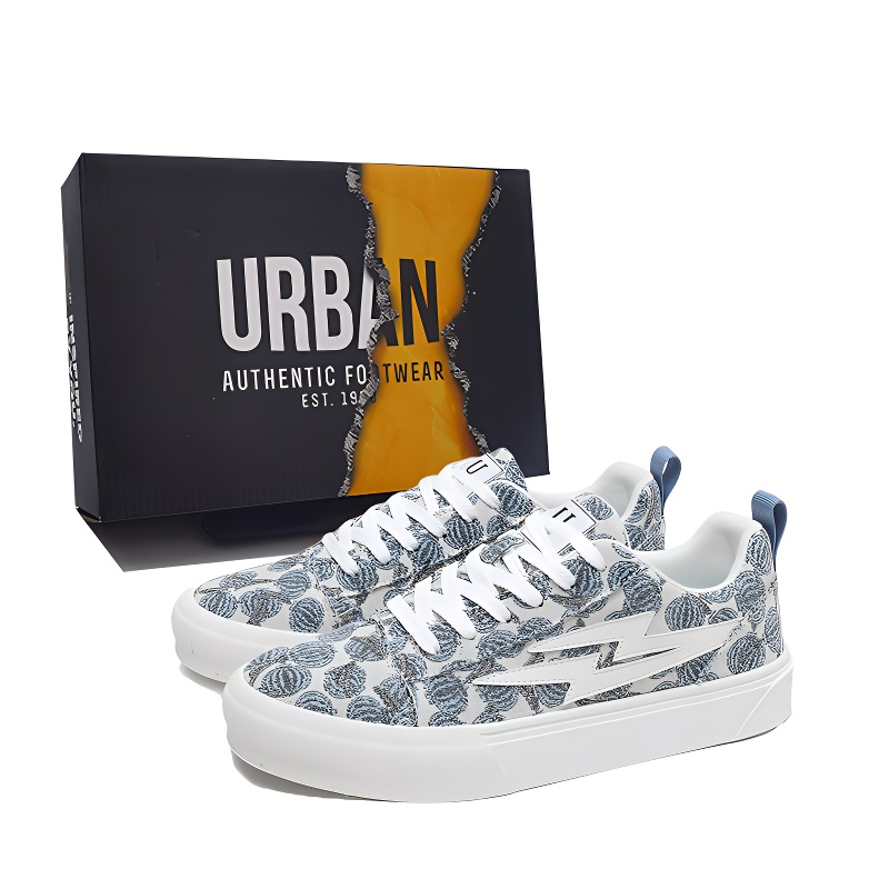 

Нескользящие износостойкие низкие мужские кроссовки URBAN AUTHENTIC, White Blue
