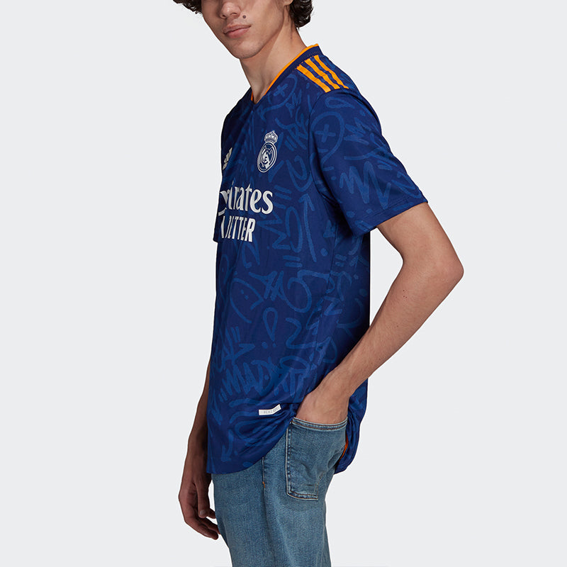 Джерси adidas Real Madrid Away Player Edition Soccer/Football Sports Short Sleeve Jersey Blue — фото 4
