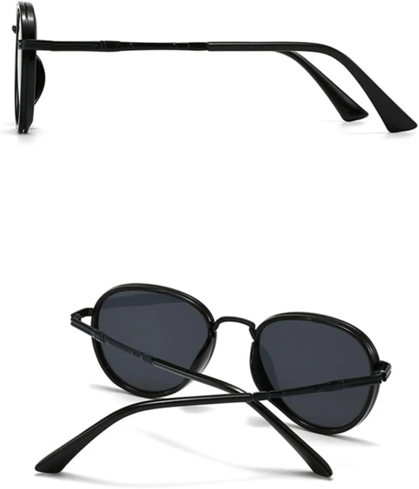 

Ретро металлические солнцезащитные очки для женщин и мужчин, градиентные, роскошные, с защитой от УФ-излучения UV400, в стиле панк TVTBBVV, Golden Tea Blue